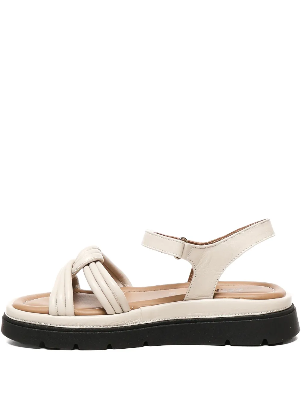 Carmens Thea Twist knotted ankle-strap flat sandals Neutrals