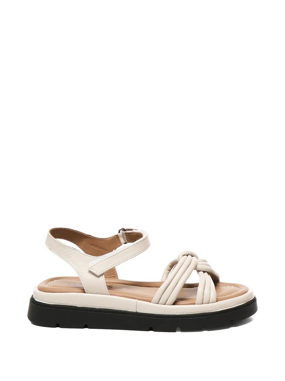 Carmens Thea Twist knotted ankle-strap flat sandals Neutrals