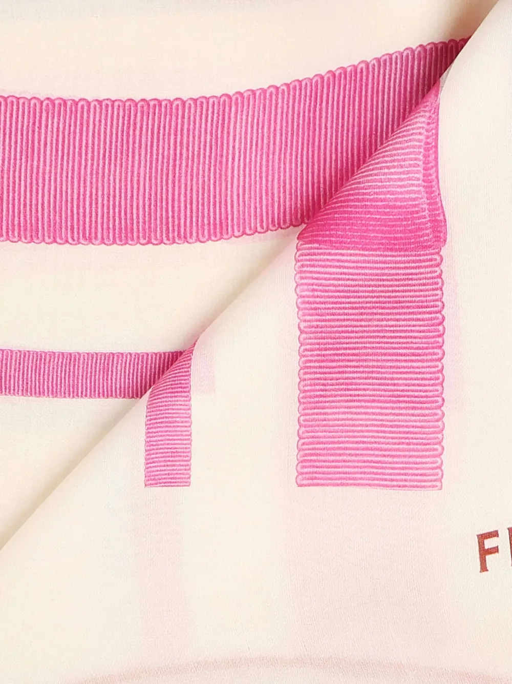 Ferragamo striped-print silk scarf Beige