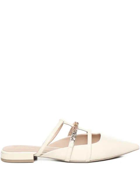 PINKO chain-embellished pointed-toe mules