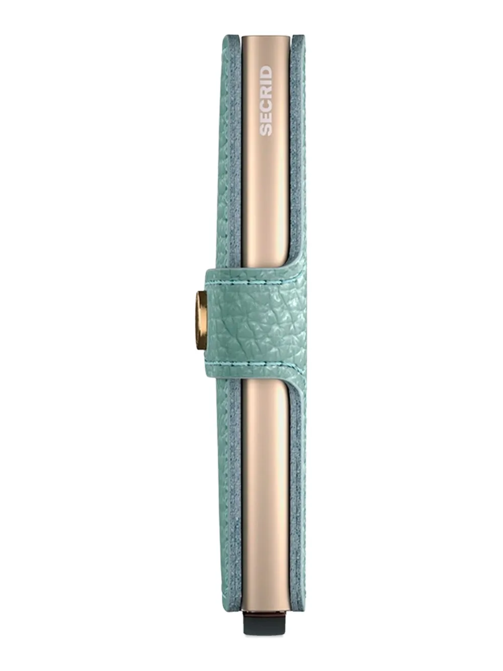 Secrid Leather Button Cardholder In Green