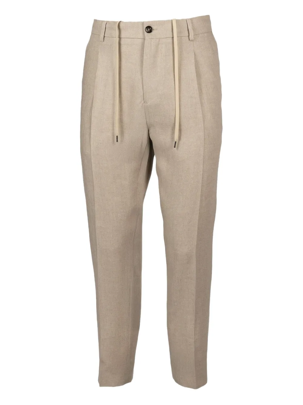 Be Able Pleated Linen Trousers In Neutral