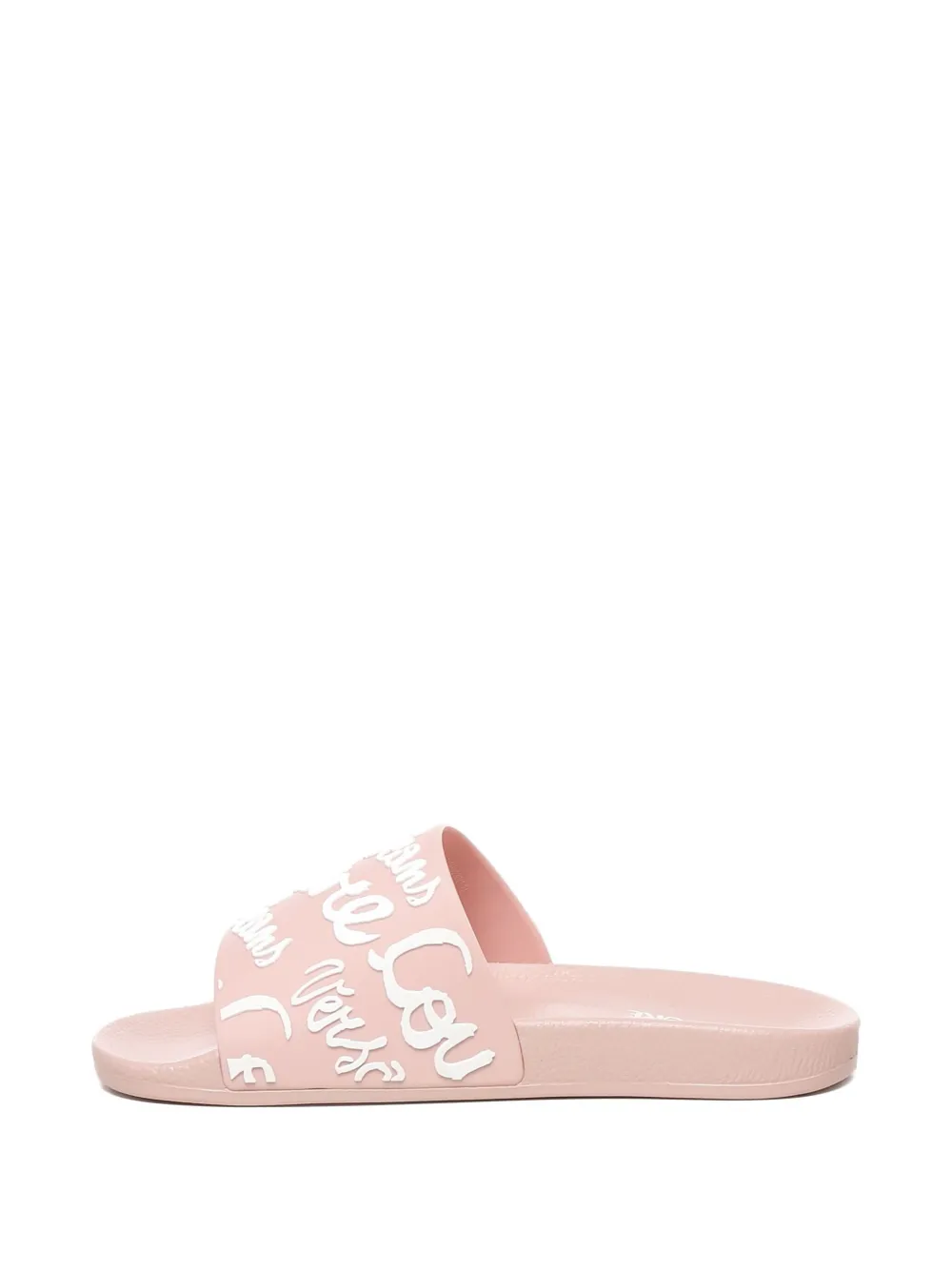 Versace Jeans Couture Logo-detail Slip-on Slides In Pink