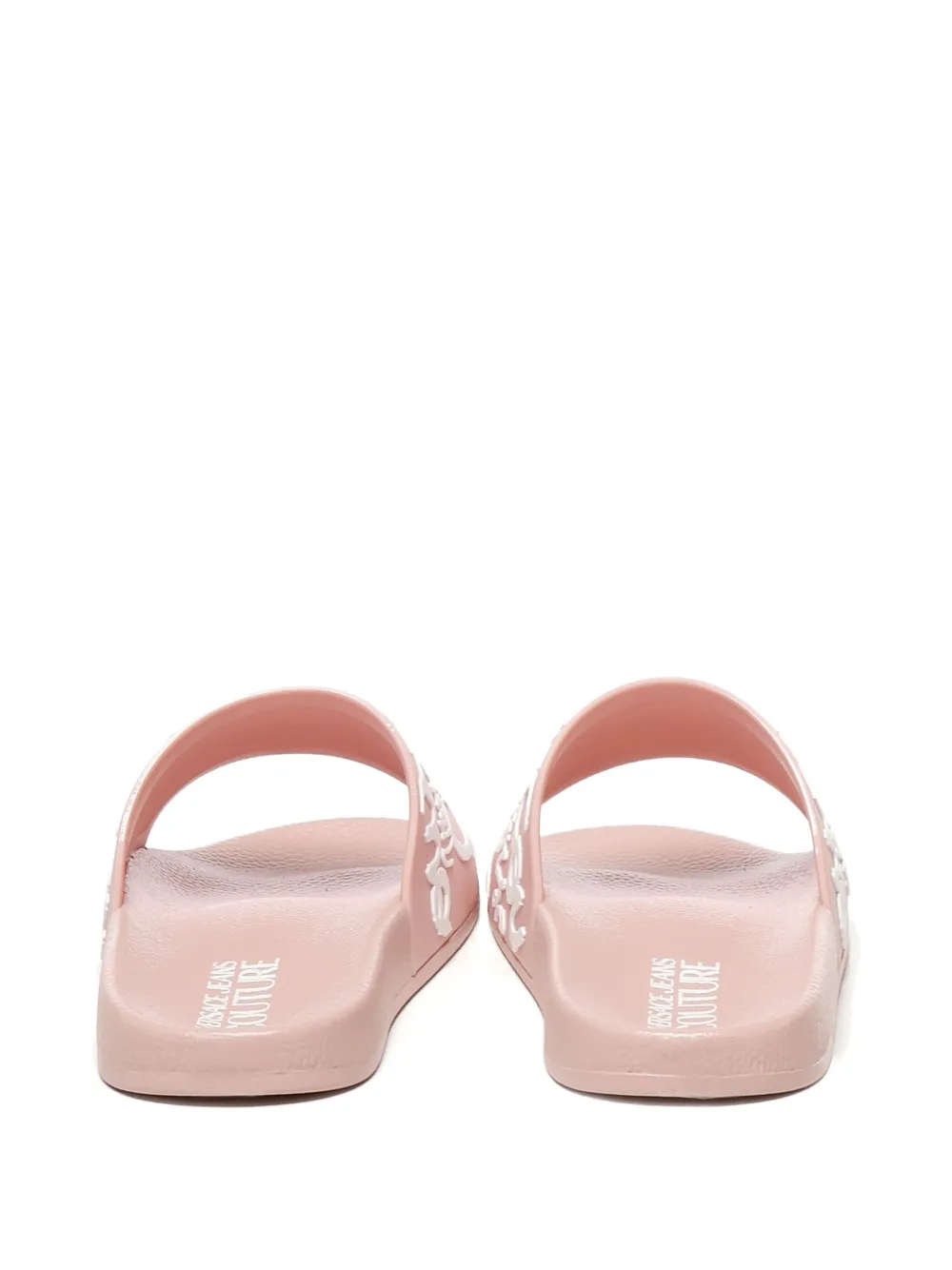 Versace Jeans Couture Logo-detail Slip-on Slides In Pink