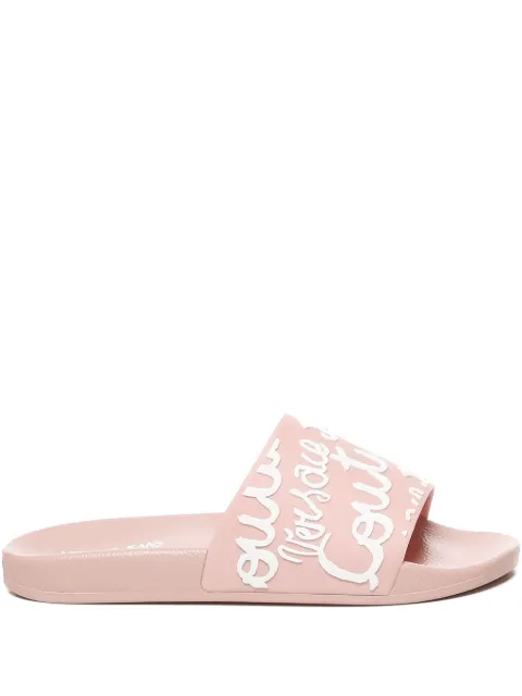 Versace Jeans Couture logo-detail slip-on slides
