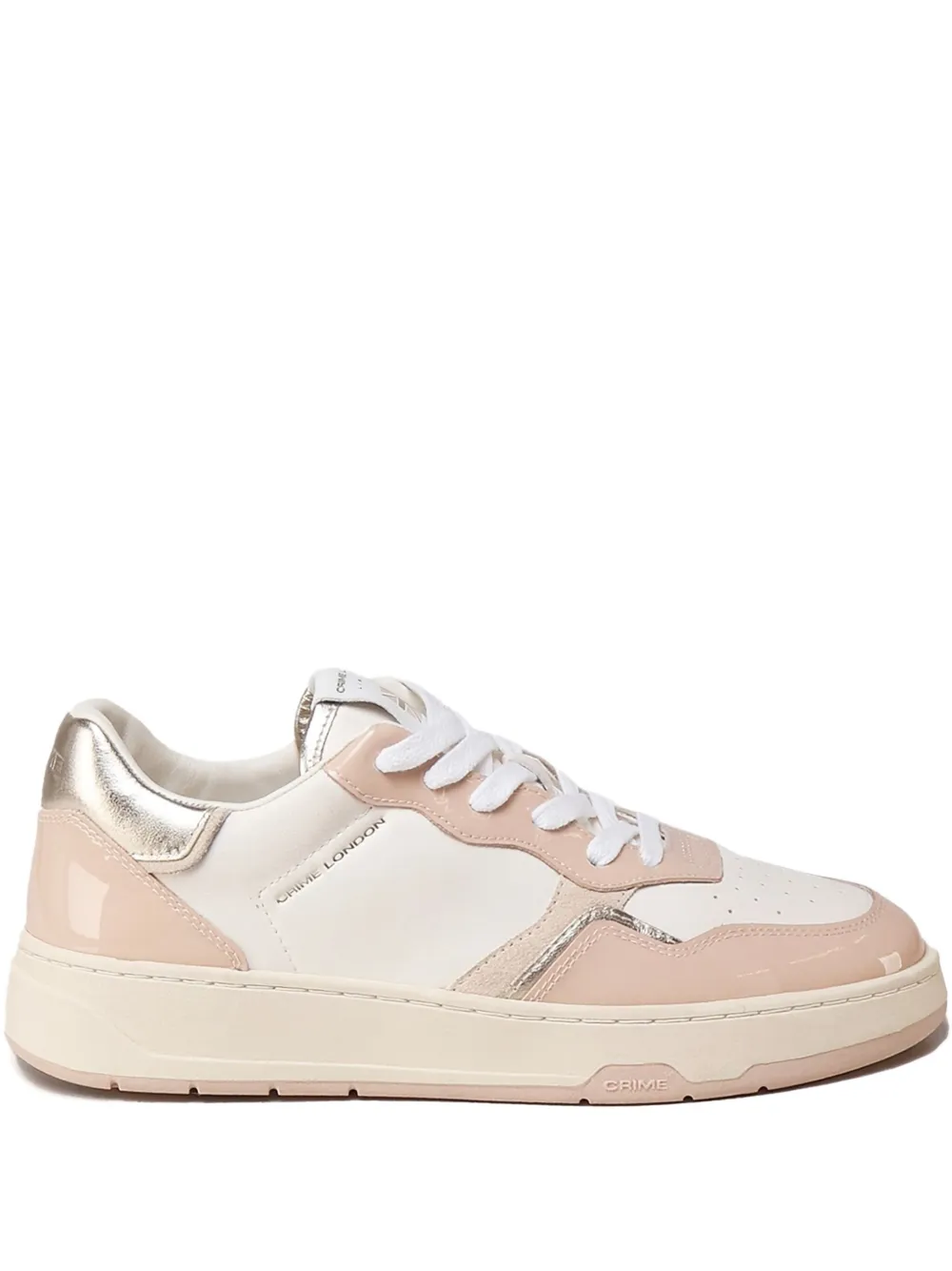 Crime London leather panel sneakers | Neutrals | Image 1