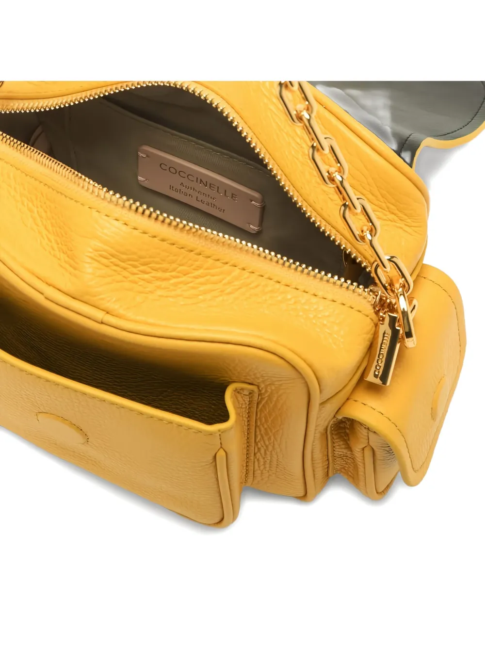 Coccinelle Mini Campus Shoulder Bag In Yellow