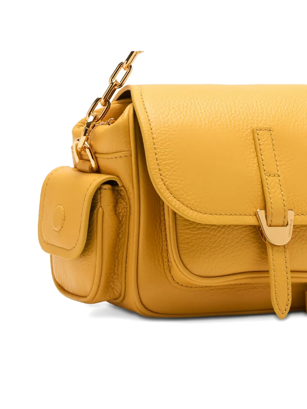 Coccinelle Mini Campus Shoulder Bag In Yellow