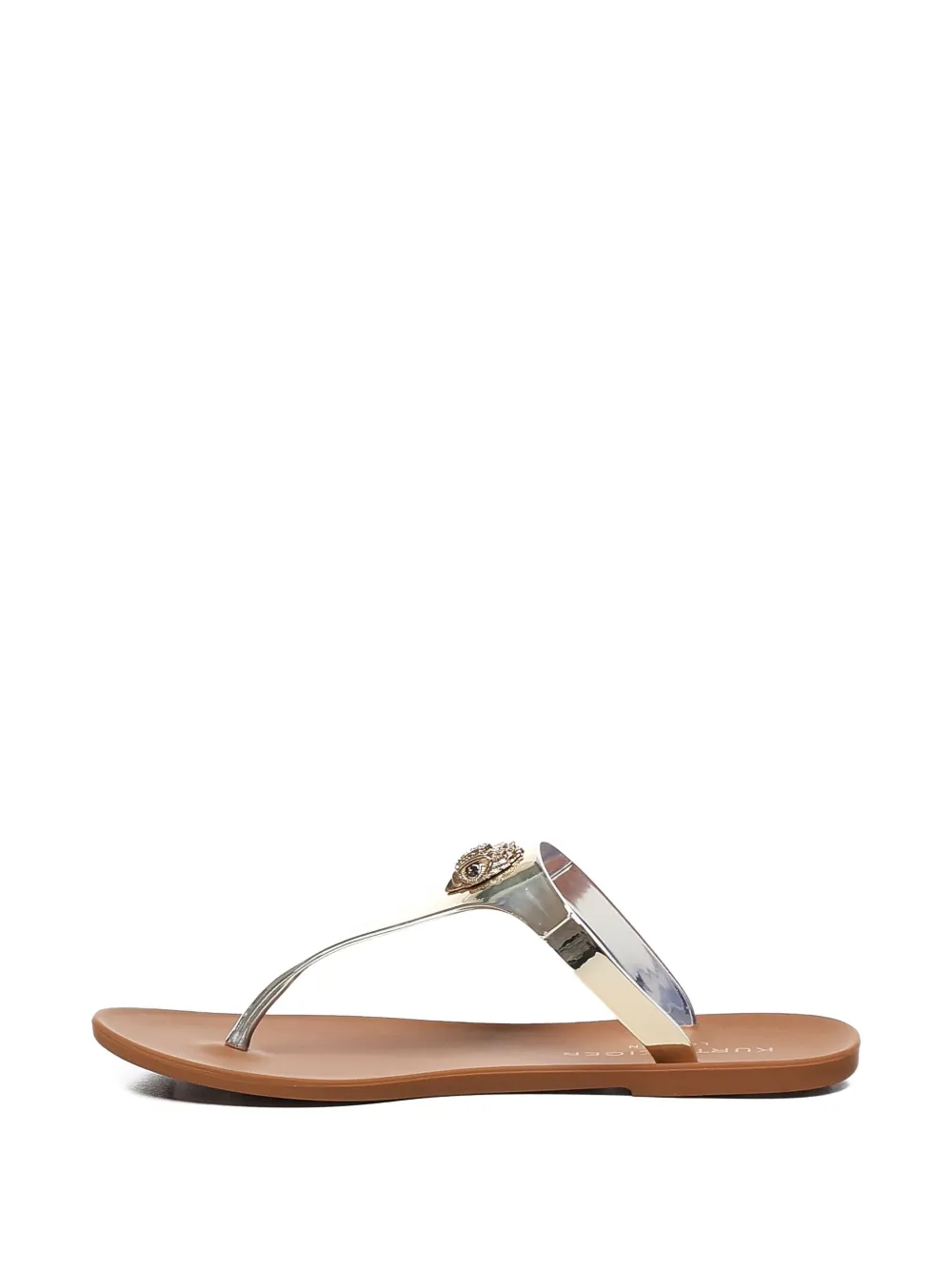 Kurt Geiger London Teenslippers met logodetail Bruin