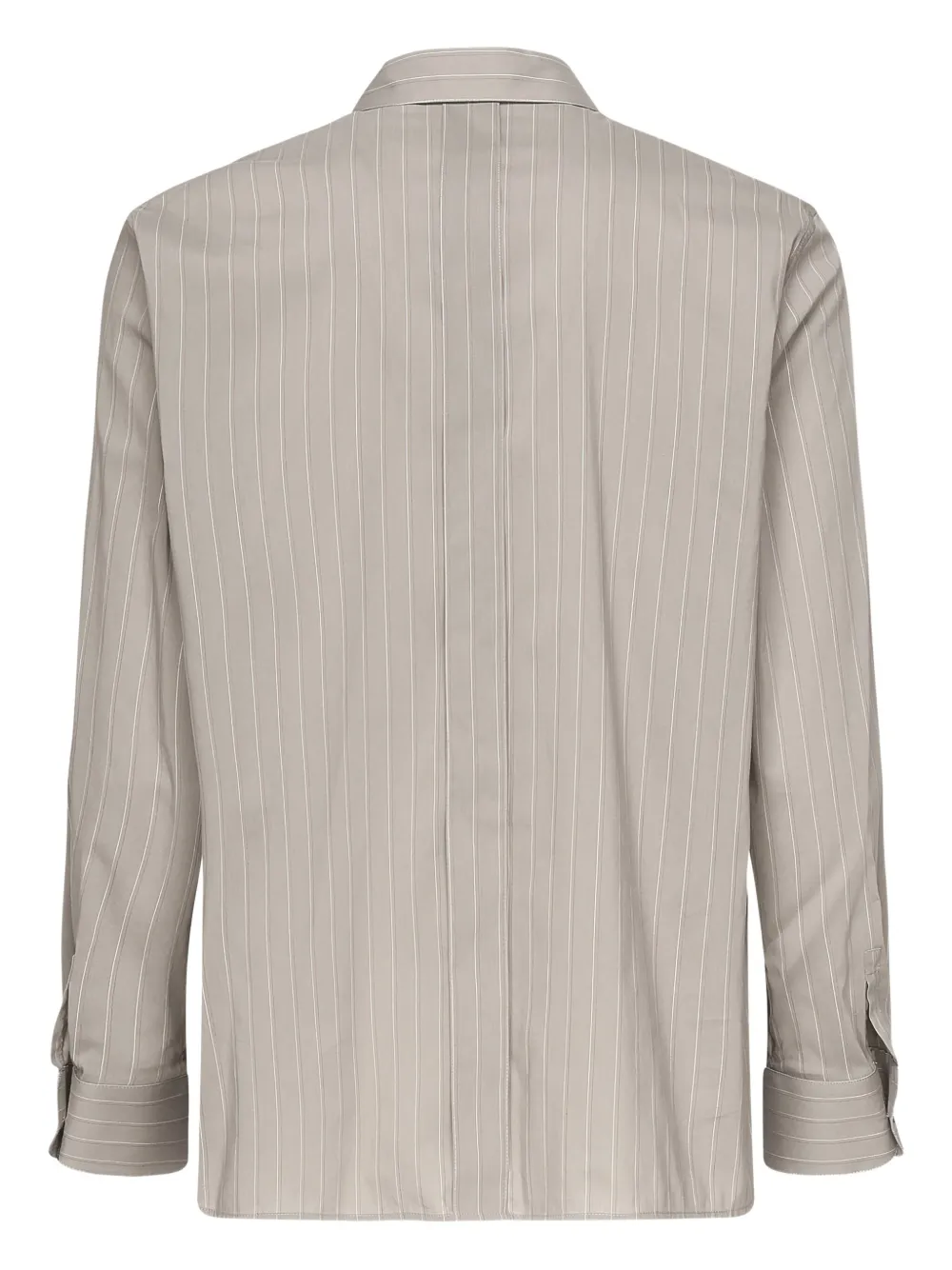 Saint Laurent Overhemd met krijtstreep en knoopsluiting Grijs
