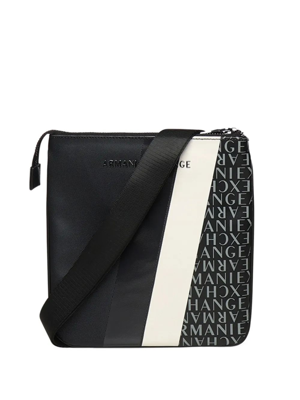 Armani Exchange logo-detail adjustable strap messenger bag Blauw