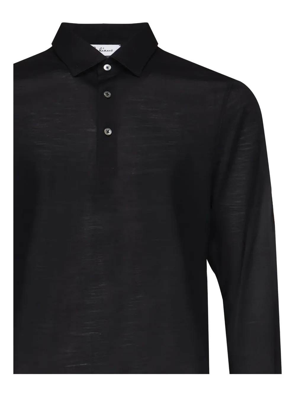John Galliano long-sleeve button polo shirt | Blue | Image 1