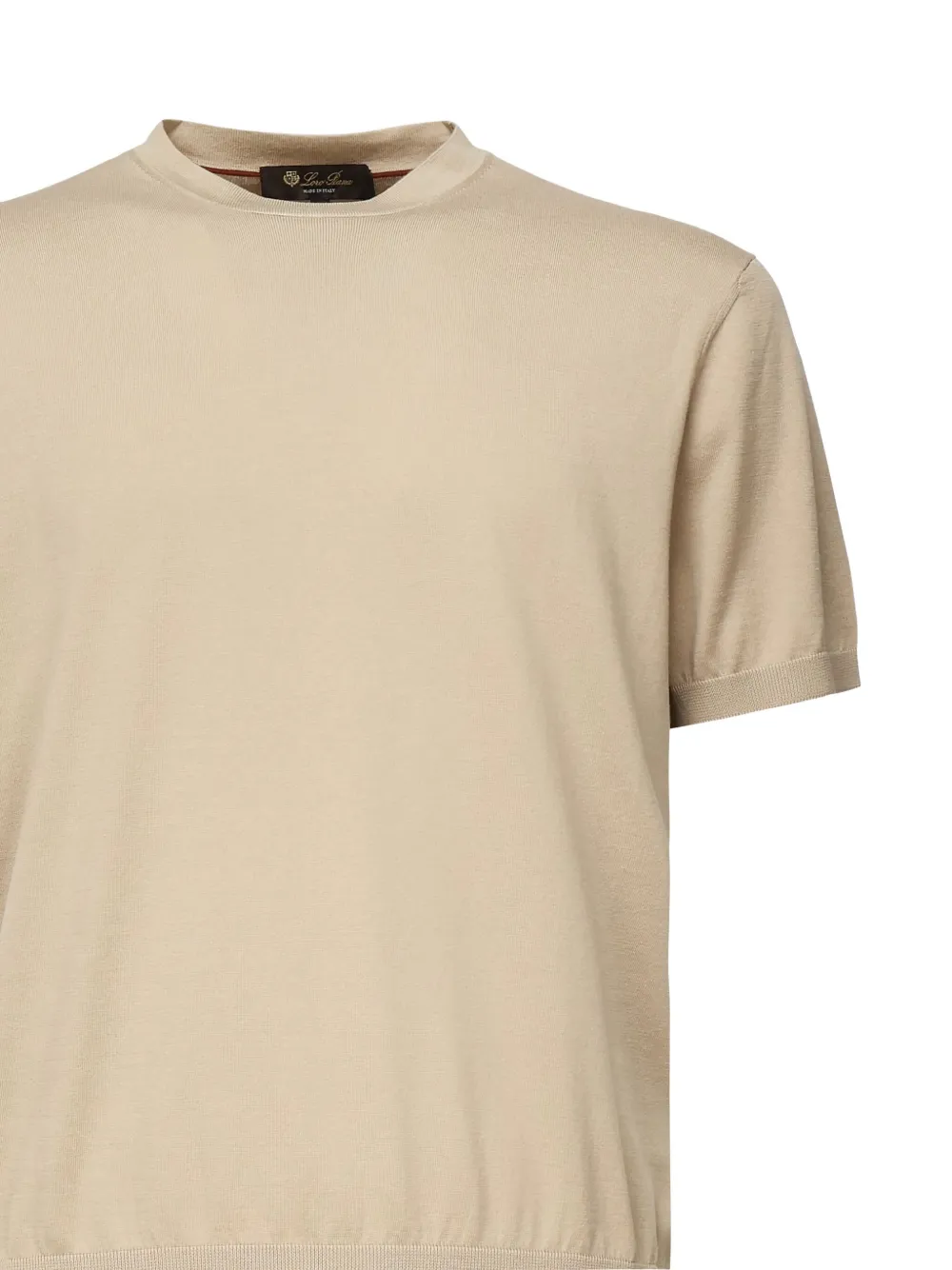 Loro Piana Katoenen top met korte mouwen Beige