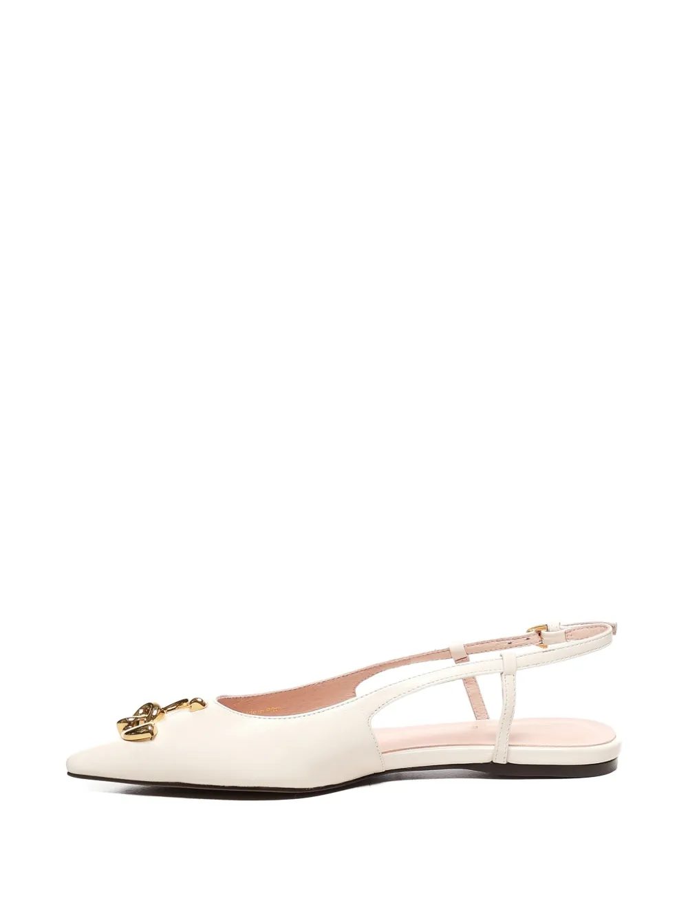 Coccinelle C-me logo-detail slingback flat pumps Neutrals