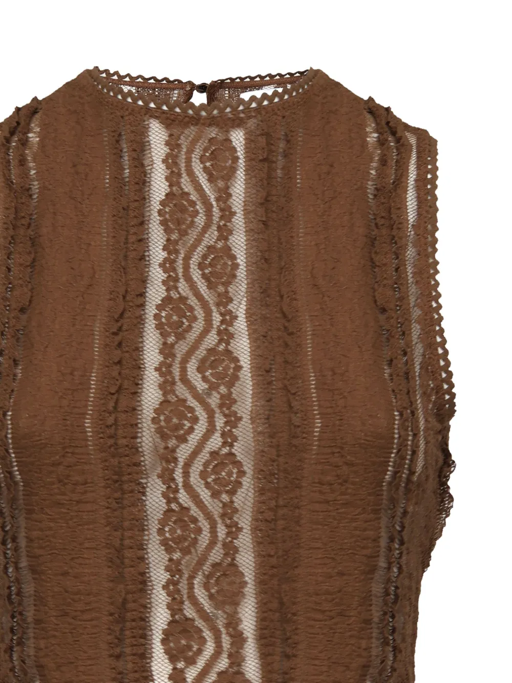 Charo Ruiz Ibiza Top met kanten detail Bruin