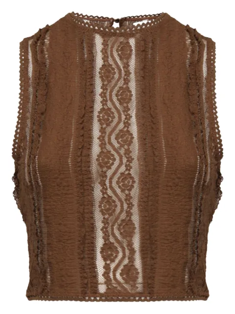 Charo Ruiz Ibiza lace-detail sleeveless top