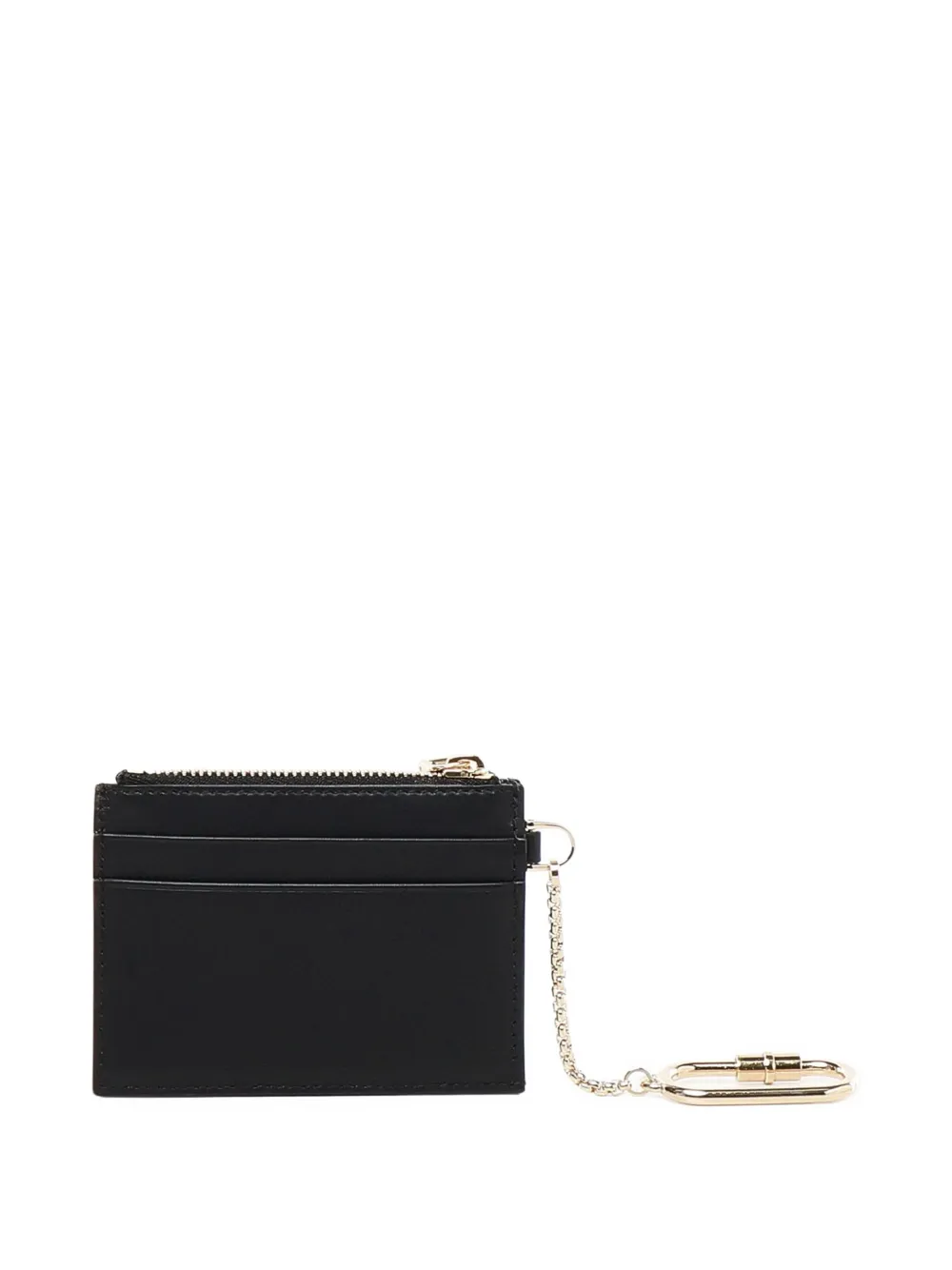 Ferragamo Pasjeshouder met kettingdetail en rits Zwart