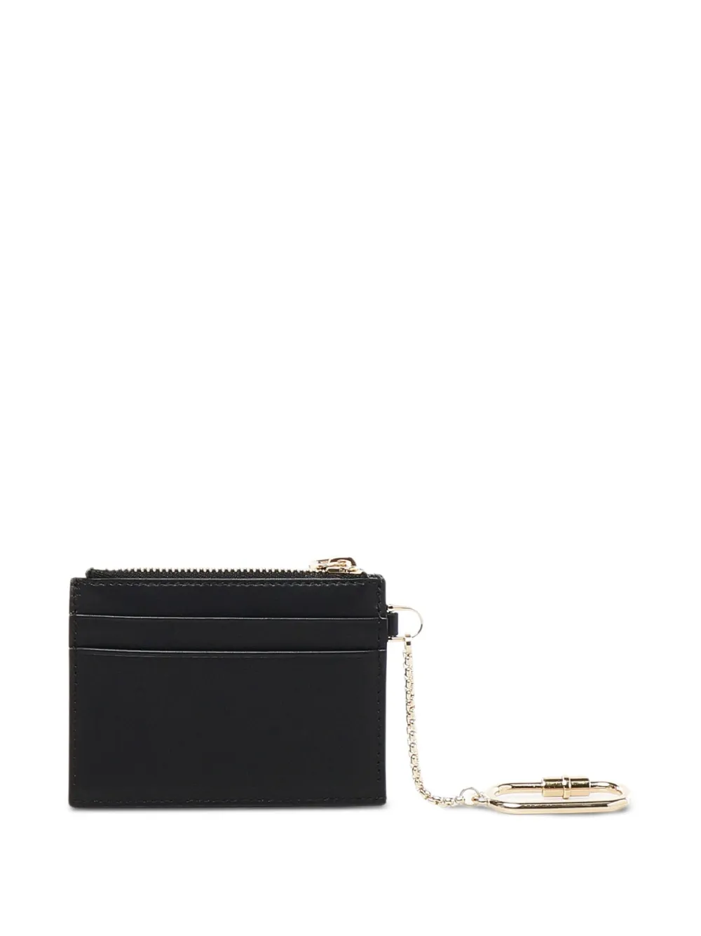 Ferragamo Pasjeshouder met kettingdetail en rits - Zwart
