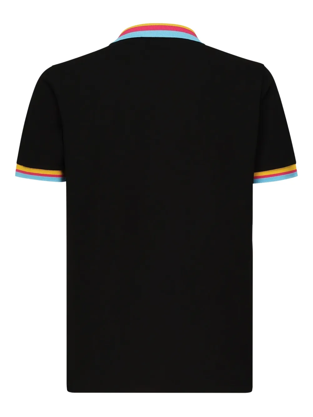 Sun68 Poloshirt met gestreepte afwerking Zwart