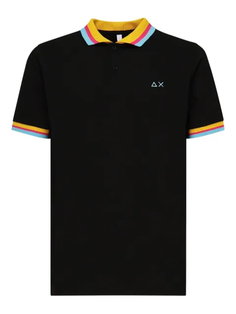 Sun68 stripe-trimmed polo shirt