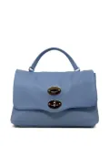Zanellato stud-detailed flap mini bag - Blue