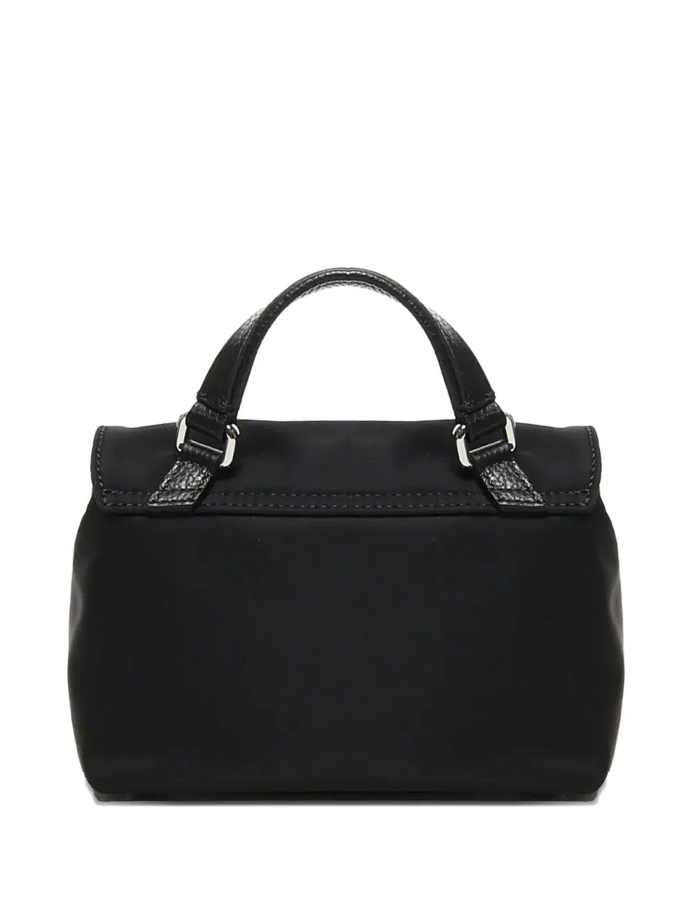 Zanellato Postina leather-handle flap cross body bag Zwart