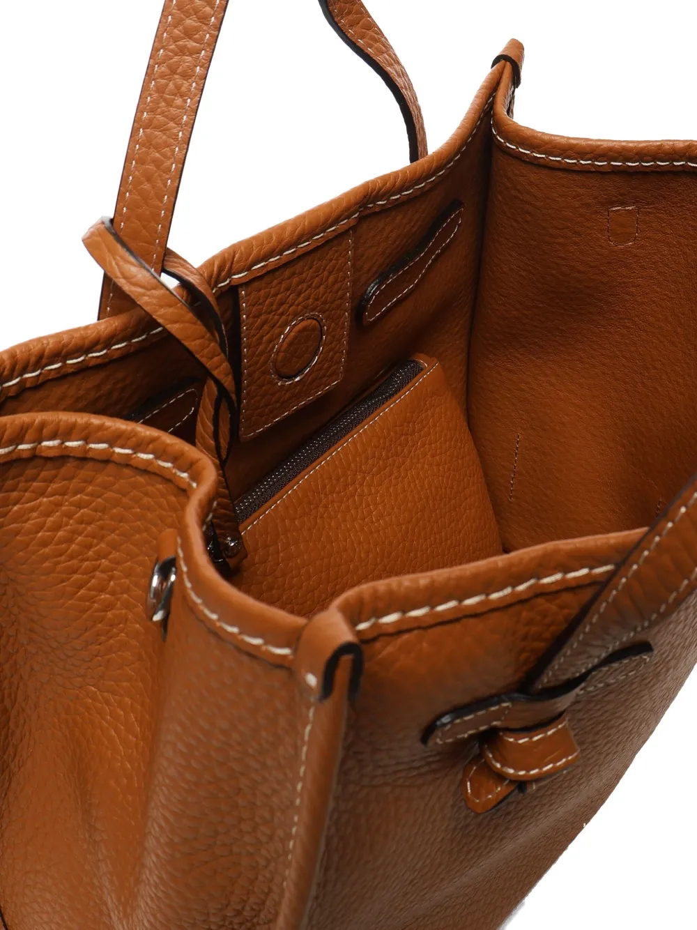 GIANNI CHIARINI Miss Marcela leather-handle tote bag Bruin