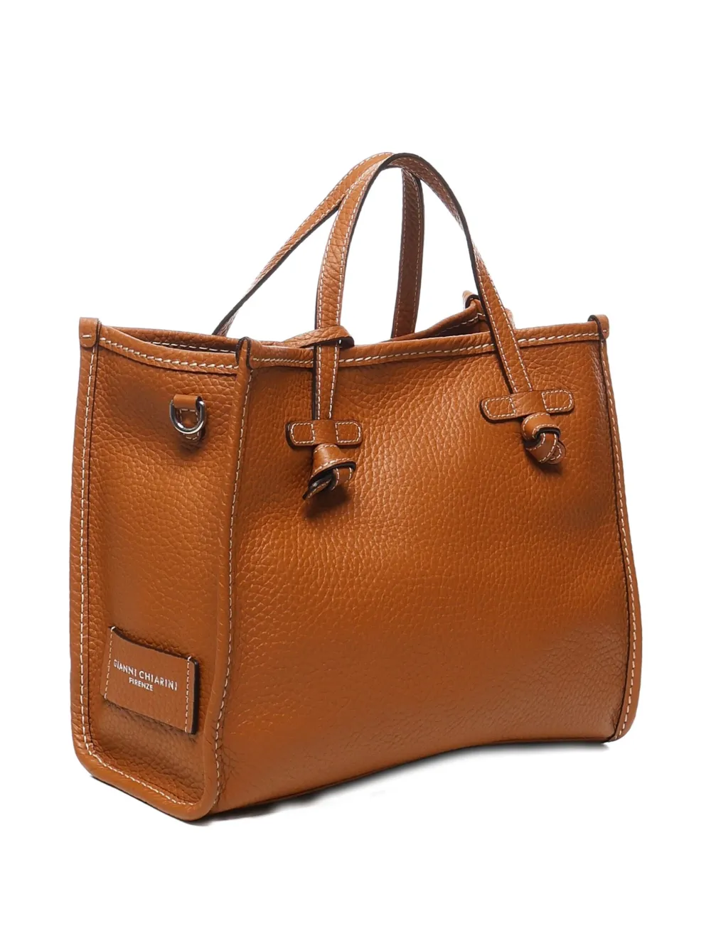 GIANNI CHIARINI Miss Marcela leather-handle tote bag Bruin