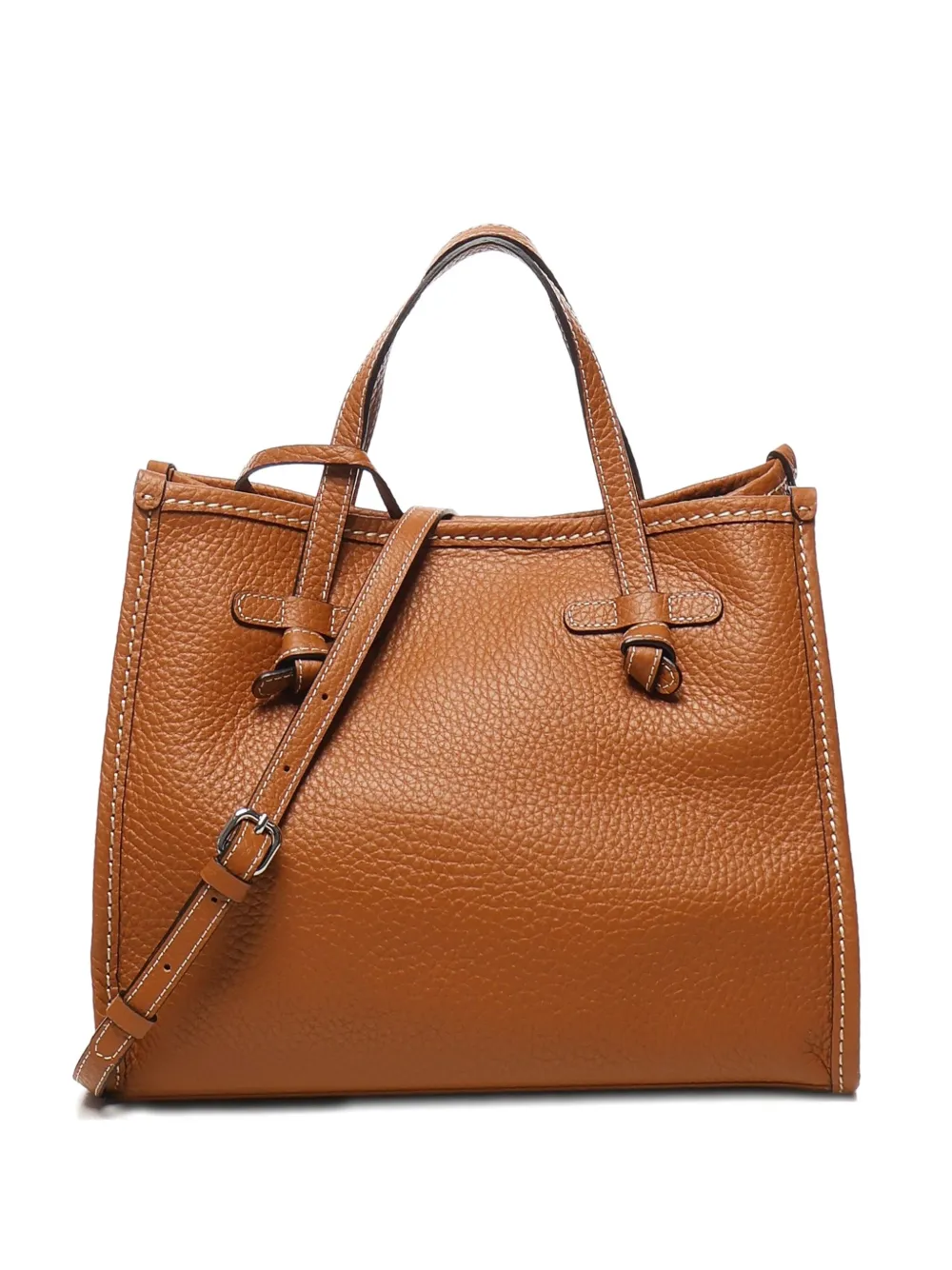 GIANNI CHIARINI Miss Marcela leather-handle tote bag Bruin