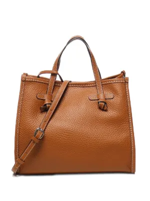 トートバッグ Gianni Chiarini Versatile Calf Leather Bag With Hand Handles Gianni Chiarini Italian Made Navy Blue Pebbled Leather Large