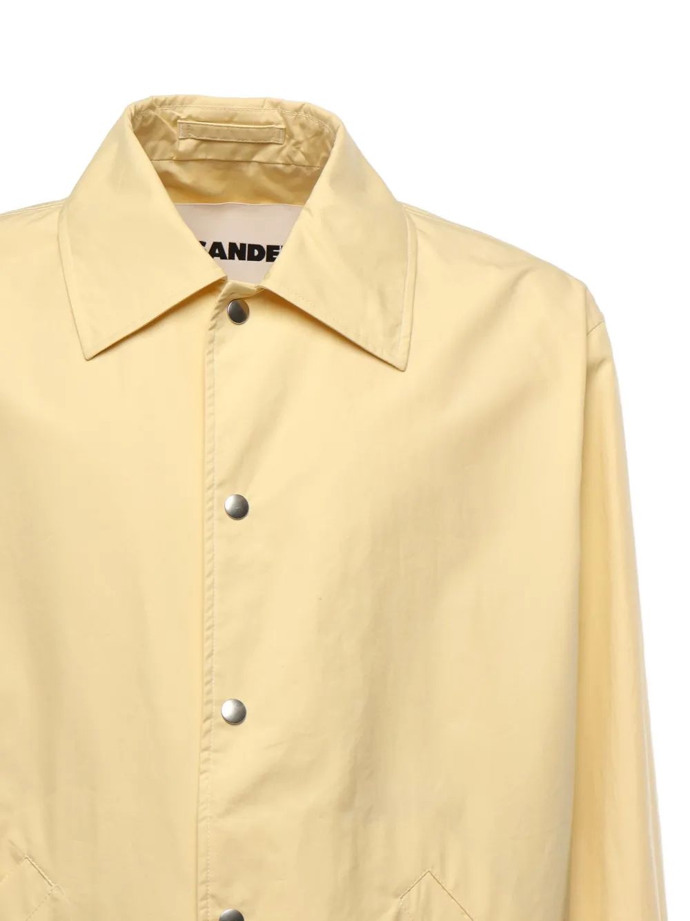 Jil Sander Shirtjack met logoprint en kraag Geel