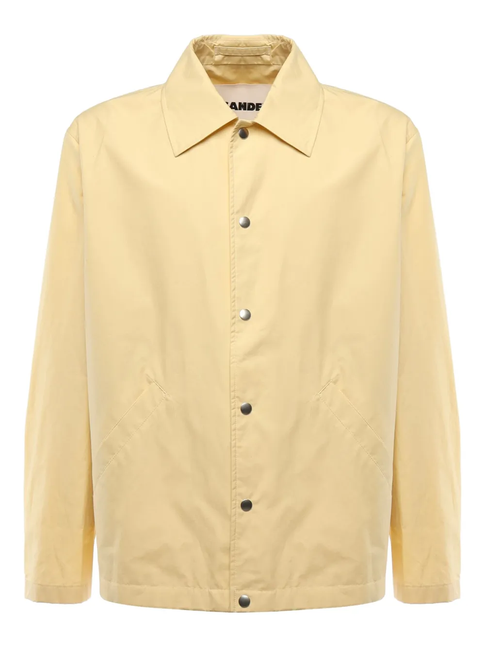Jil Sander Shirtjack met logoprint en kraag Geel