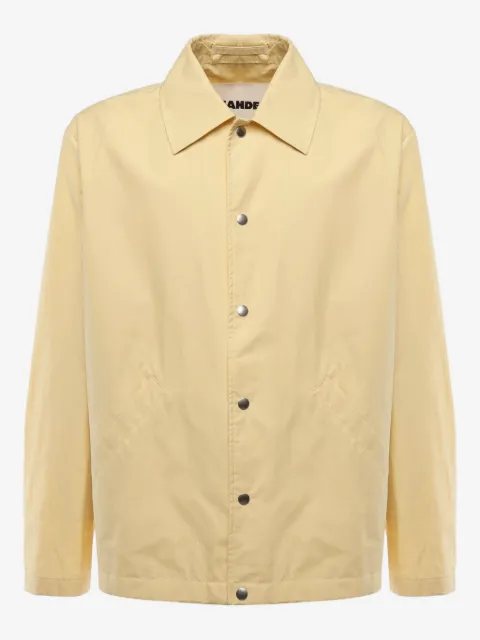 Jil Sander logo-print collared overshirt