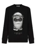Ih Nom Uh Nit crown balaclava print sweatshirt - Black