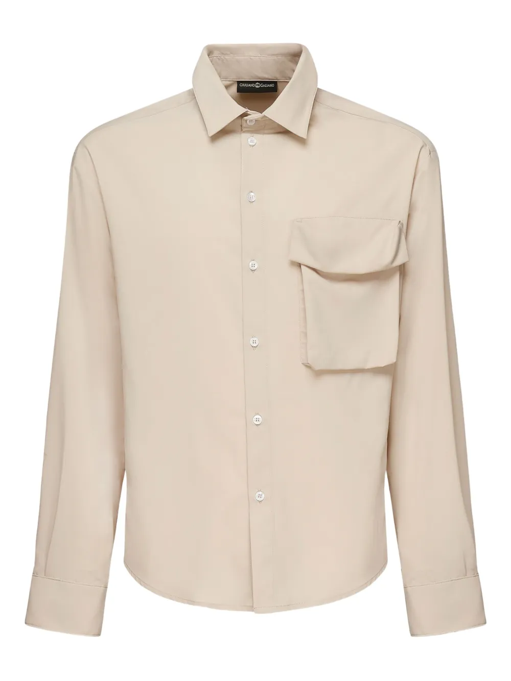 Giuliano Galiano pocket long-sleeve shirt | Neutrals | Image 1