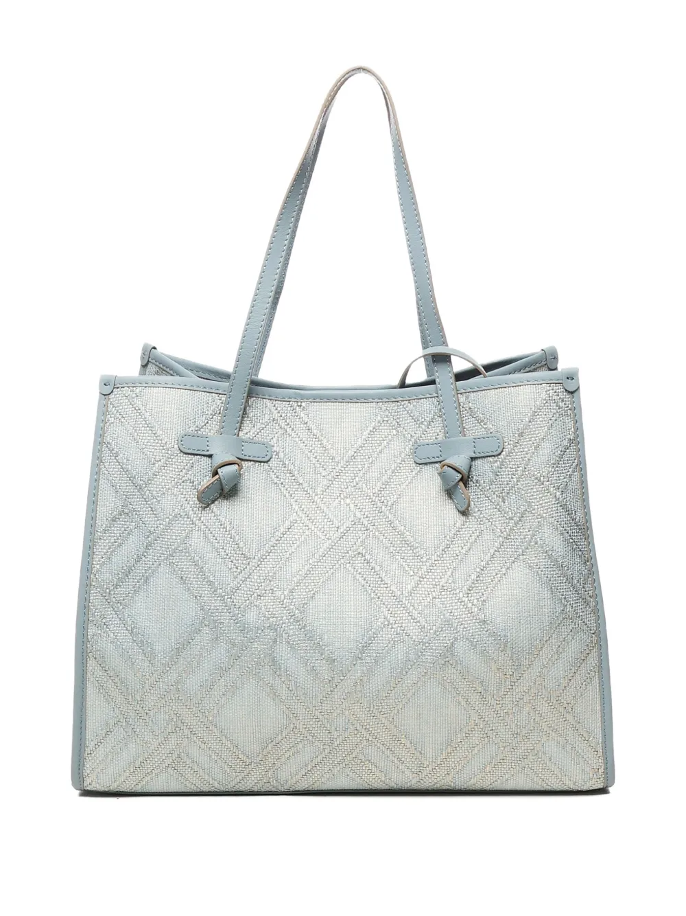 GIANNI CHIARINI Marcela jacquard-diamond tote bag Blauw