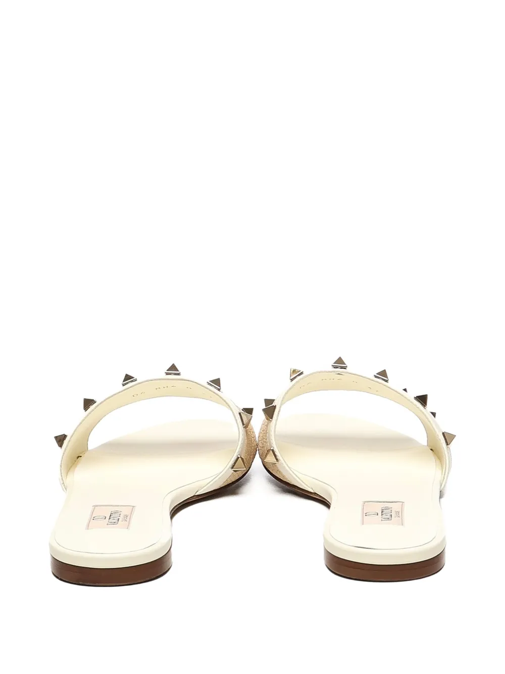 Valentino Garavani studded raffia sandals White