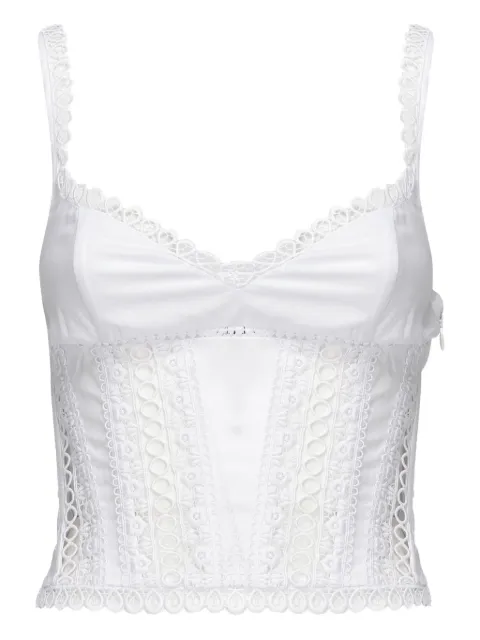 Charo Ruiz Ibiza guipure-lace sweetheart tank top