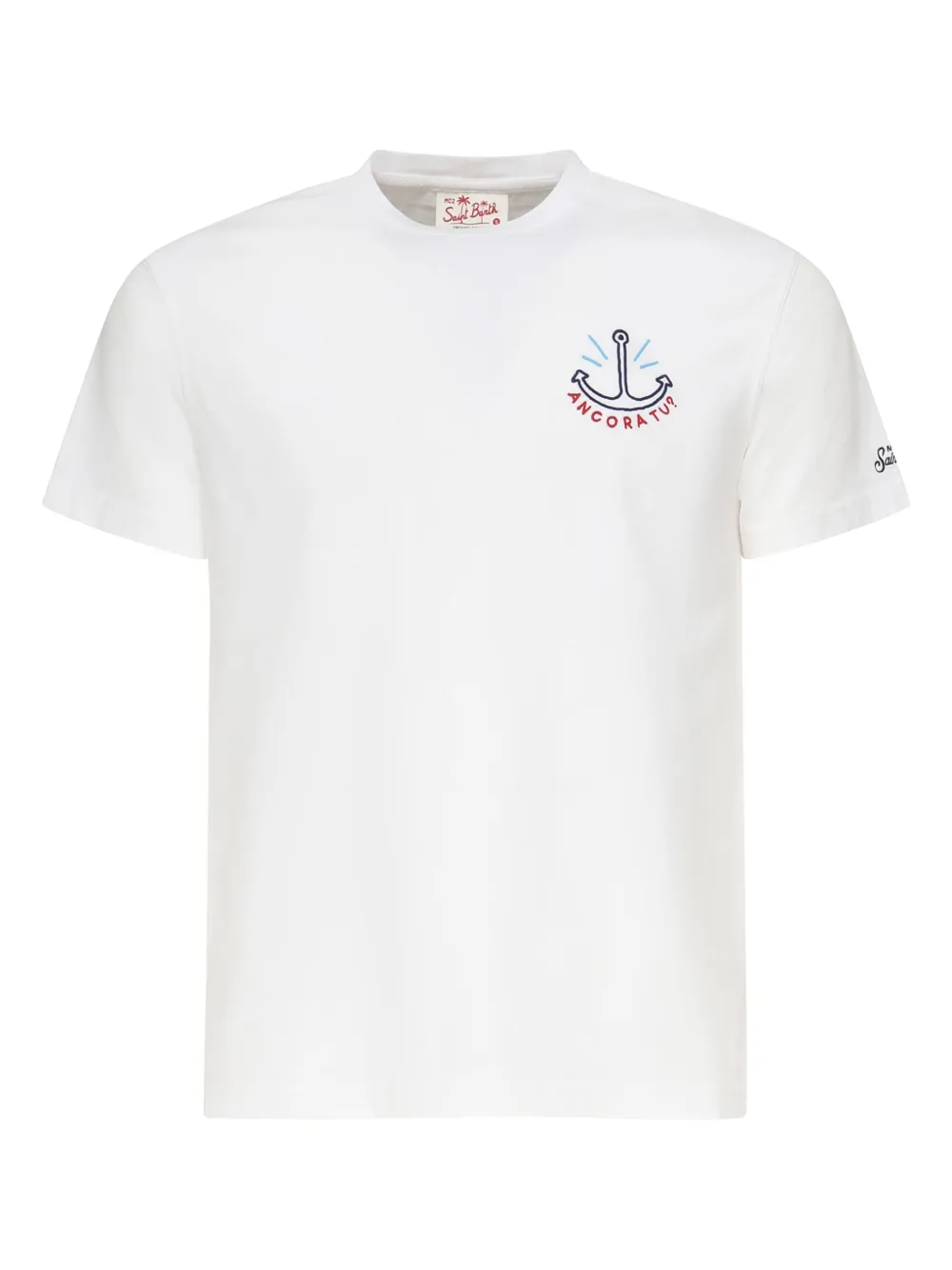 MC2 Saint Barth anchor-embellished cotton T-shirt Wit