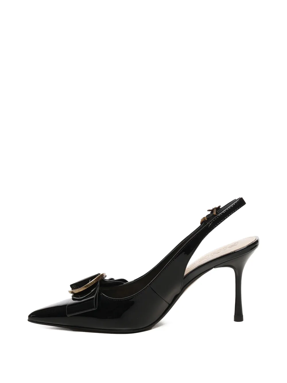 PINKO 80mm buckle slingback pumps Black