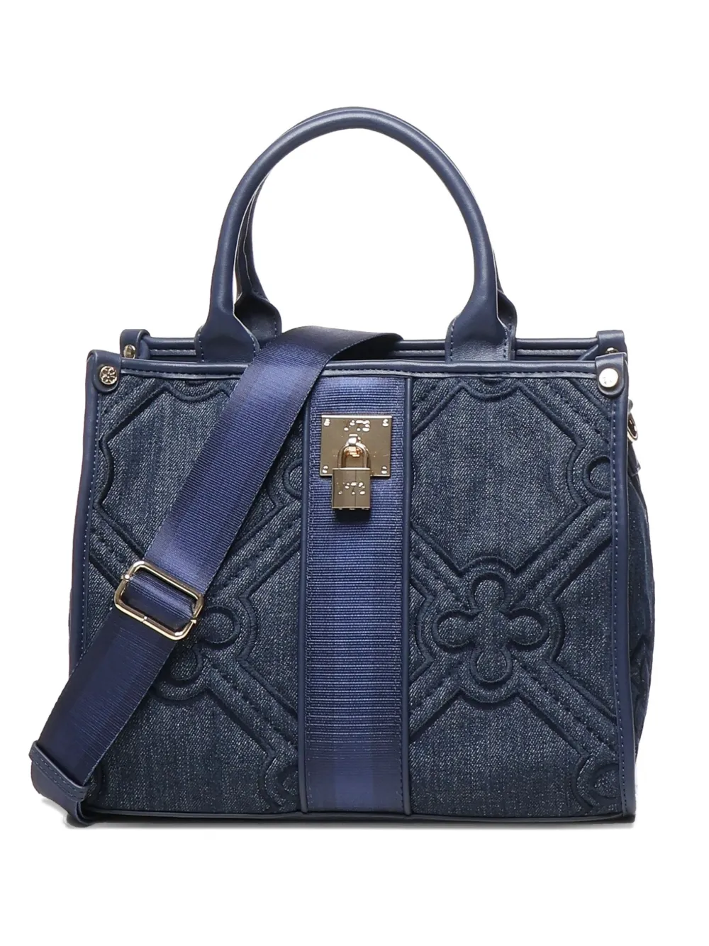 V°73 Iris quilted floral-pattern tote bag | Blue | Image 1