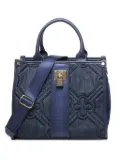 V°73 Iris quilted floral-pattern tote bag - Blue