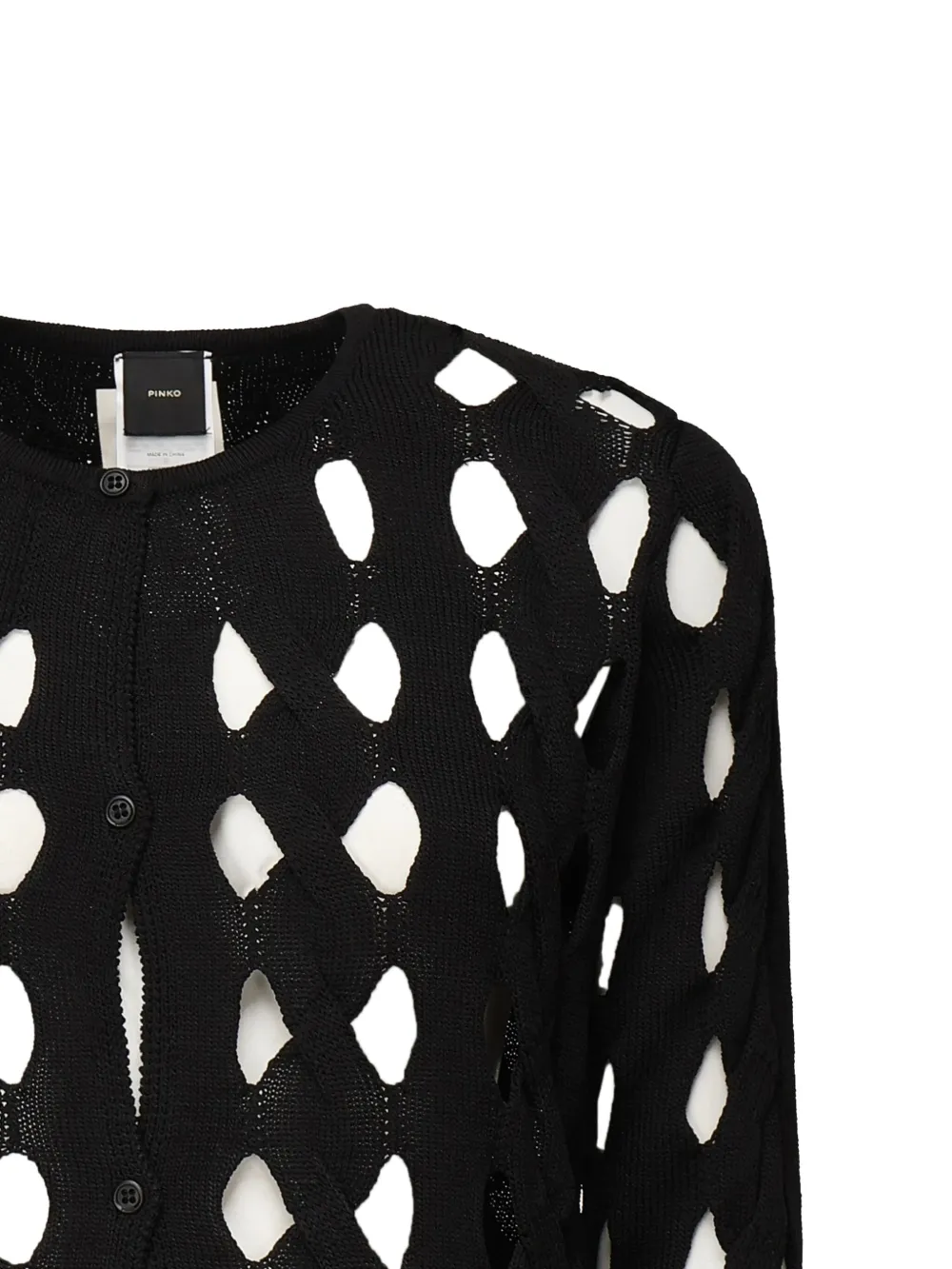 PINKO open-knit cardigan Zwart