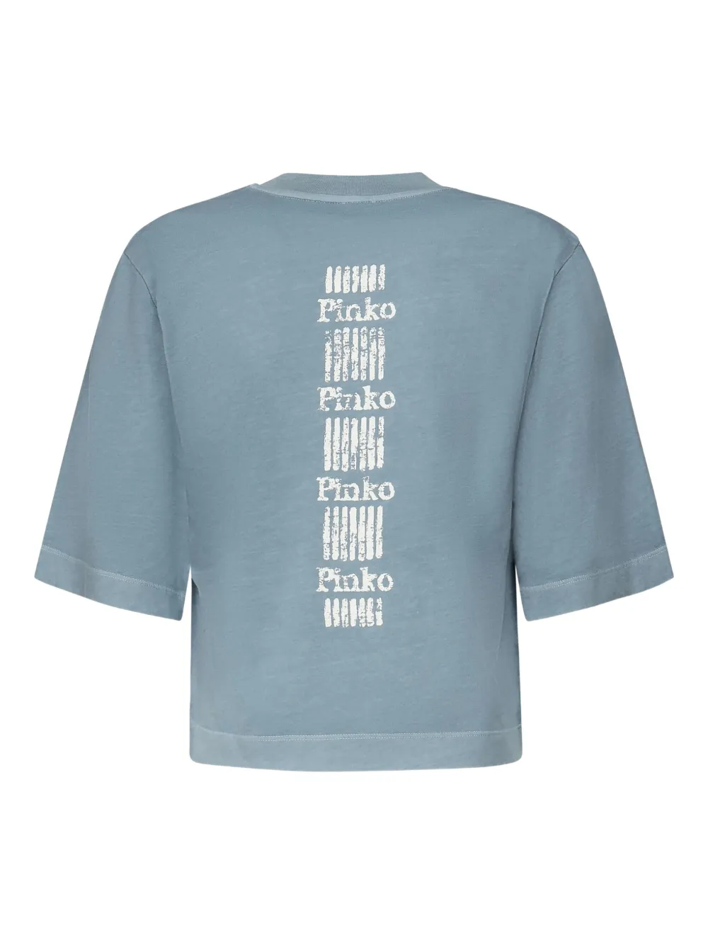 PINKO logo-embellished V-neck T-shirt Blauw