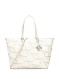 Armani Exchange logo-pattern tote bag - Neutrals
