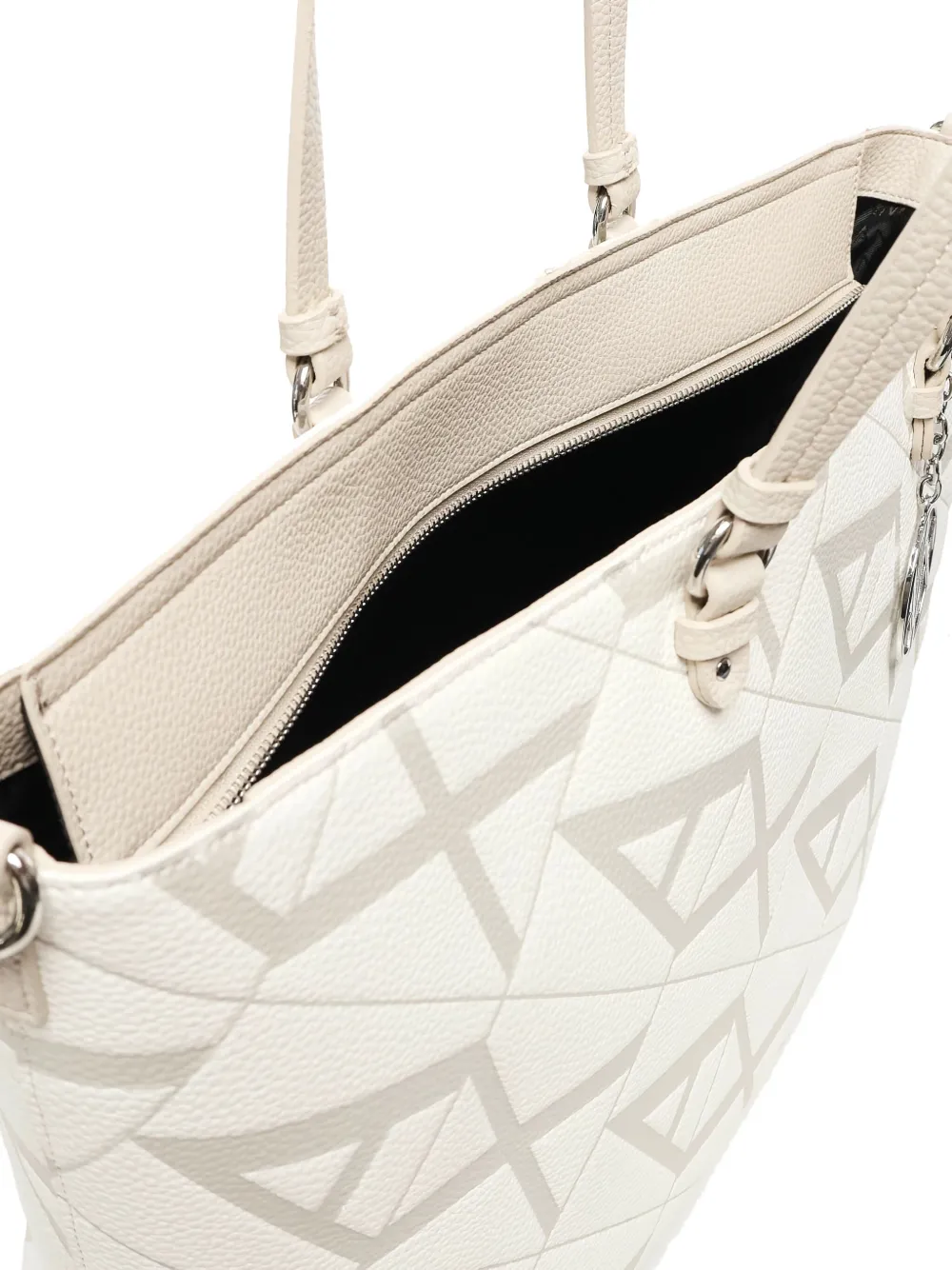 Armani Exchange logo-pattern tote bag Beige
