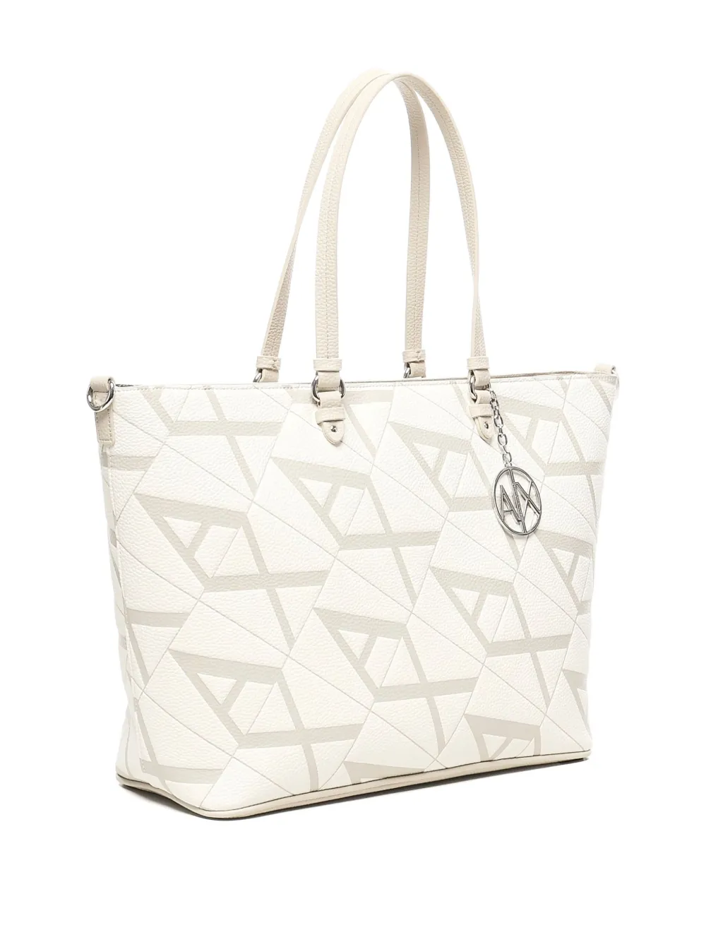Armani Exchange logo-pattern tote bag Beige