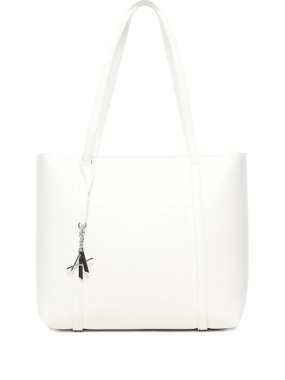 Armani Exchange logo-charm two-handle tote bag Wit