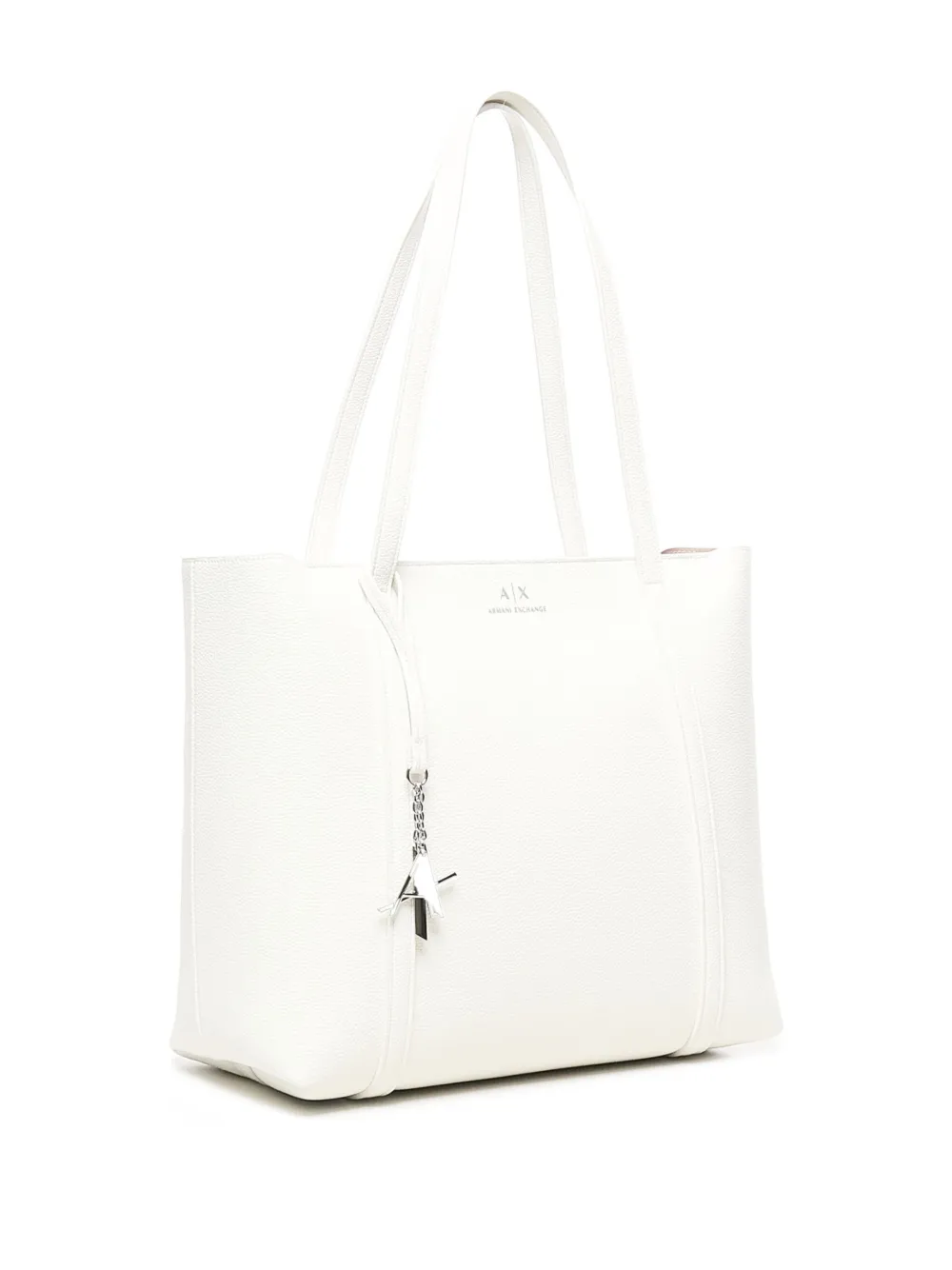 Armani Exchange logo-charm two-handle tote bag Wit