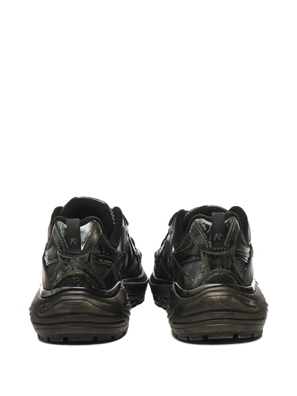 Represent lace-up rubber-sole sneakers Black